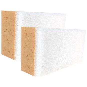 2er-Set 2-in-1 Auto-Schwamm - Für schonende Fahrzeugpflege & effektive Insektenentfernung auf Felgen, Lack & Scheiben - Doppelpack (21x11x7cm)