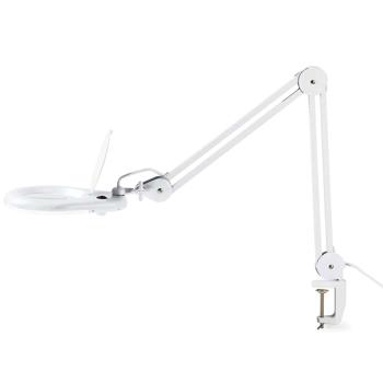 Helle LED-Lupenleuchte, 685 Lumen, 1,75x Vergrößerung, Gelenkarm – 9W, 56 SMD LEDs, weiss, für Lesen, Handwerk & mehr