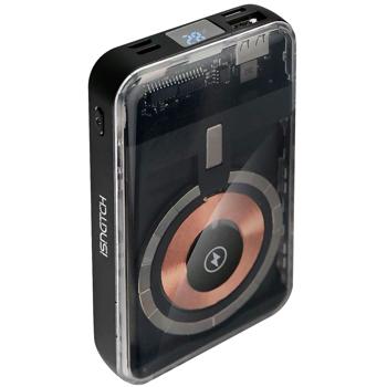 Preview: MagSafe Wireless Powerbank 10000mAh, Kabellose Magnetische Power Bank mit LED-Display inkl. USB-A USB-C und Lightning, 3x USB, Akkupack für iPhone 12, 13, 14, 15