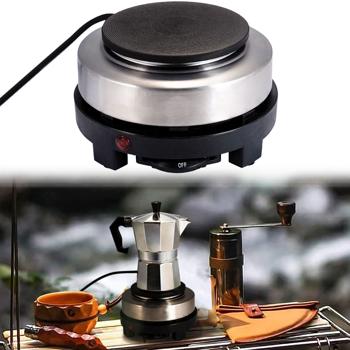 Kompakte elektrische Mini-Einzelkochplatte, Ø 10 cm, 500 Watt, Ideal für Camping, Studentenwohnungen & kleine Küchen, schnellheizend & platzsparend