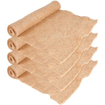 4er-Set Jute-Pflanzenschutzfilz, 150x50cm, Zuschneidbar – Frostschutz für Balkon- & Kübelpflanzen, natürlicher Winterschutz