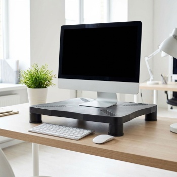 Monitorständer mit anpassbarer Höhe, Bildschirmständer und Laptop-Erhöhung für Arbeitsplatz, Homeoffice, Büro