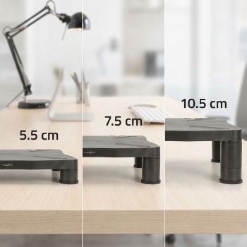 Preview: Monitorständer mit anpassbarer Höhe, Bildschirmständer und Laptop-Erhöhung für Arbeitsplatz, Homeoffice, Büro