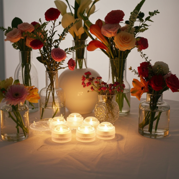 4er-Set LED-Teelicht warmweiss – Wasserdicht IP68 inkl. Batterien – Ideal für Deko, Pool, Badewanne, Garten, Balkon – Ø 3cm Kunststoff