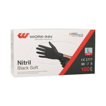Einweg Nitril-Handschuhe Grösse L - 100 Stk. puderfrei & schwarz - Medizinische Qualität, latexfrei & lebensmittelecht - Schutz für Küche, Gastronomie