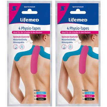 2er-Set Physio-Tapes für den Nacken - 4 vorgeschnittene Kinesio Tapes in 2 Grössen - atmungsaktiv, latexfrei & wasserbeständig - stabilisiert Bänder & Gelenke