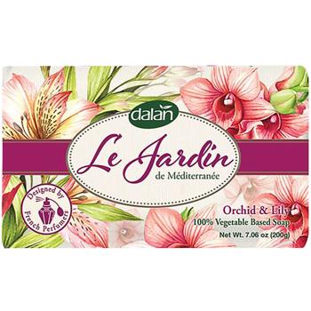Preview: Luxus Seifenset Orchidee & Lilie – Dalan Le Jardin Naturseife - dermatologisch getestet – 100% vegan – Duschgel 500ml & Handseife 200g & Flüssigseife 500ml