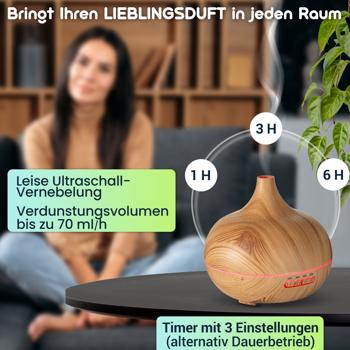 Preview: Wellness-Set bestehend aus Duftlampe, 6 Düften, 9 Hot-Stones und Lavendelöl