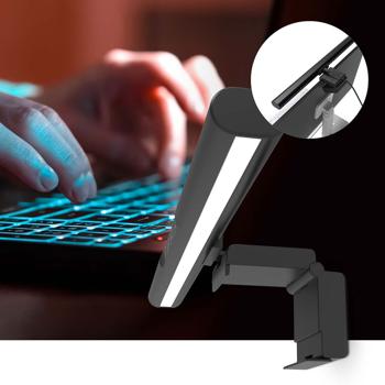 Aluminium LED-Monitorlichtleiste: 5 Farbtemperaturen, dimmbar - augenschonend & angenehmes Arbeit - Blendfreie LED-Beleuchtung für Laptops-Bildschirme