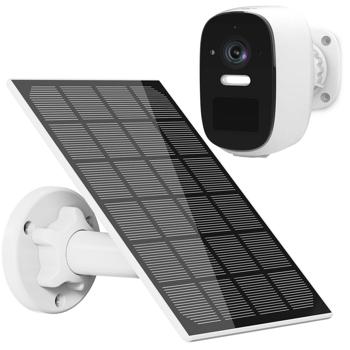 SmartLife Überwachungskamera - 4MP Quad HD - 120° Weitwinkel - inkl. 3W Solarpanel - WLAN - Farb-Nachtsicht - IP66 - Akkubetrieben - Alexa/Google Assistant