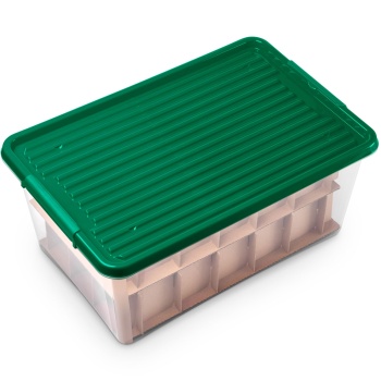 Preview: Aufbewahrungsbox für Christbaumkugeln mit 30 Fächern