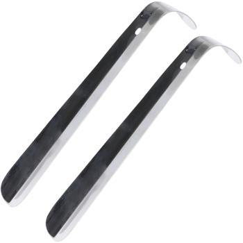 2er-Set Edelstahl Schuhlöffel 18 cm - Robuster Schuhanzieher für bequemes & materialschonendes Anziehen - Rostfrei & hygienisch - Rückenentlastung