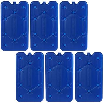 6er-Set Kühlakku 400ml - Langanhaltende Kühlung für Lebensmittel & Getränke in Kühlboxen/Kühltaschen - Wiederverwendbar - 8 Std. Frische - 25x14x1.5 cm