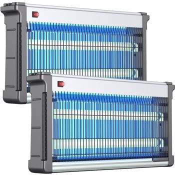 2er-Set Profi-LED UV-Insektenvernichter (30W, bis 80m²) -  Zuverlässiger Fliegenvernichter für Gastronomie, Terrasse & Haushalt, ungiftig, energiesparend