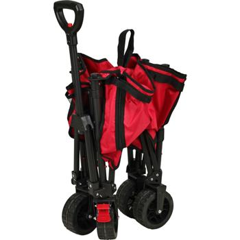 Preview: Faltbarer Bollerwagen 80kg mit Stahlrahmen – Robuster Transporthelfer mit schwenkbaren Rädern für Strand, Park & Familienausflüge