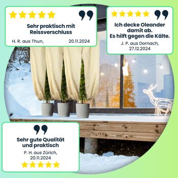 Preview: Pflanzenabdeckung XL, Winterschutz, 180 x 120 cm, Kübelpflanzen Schutzhauben als Frostschutz mit Zugband und Reissverschluss, atmungsaktiv 