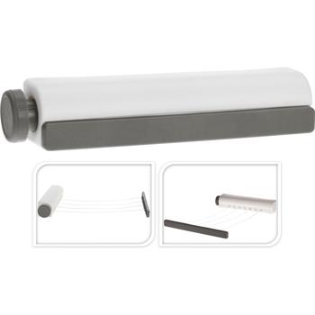 Preview: Wandtrockner ausziehbar - 4 Leinen, 14m Wäscheleine - Platzsparend, robust, für kleine Bäder - Inkl. Montagematerial & Nachspann-Funktion