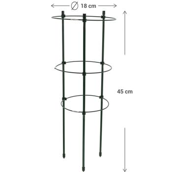 Preview: 2er-Set Stabile Pflanzenstütze, rund, 45 x Ø 18 cm, für kletternde Pflanzen & Blumen, Robuste Rankhilfe für Garten, Balkon & Zimmerpflanzen