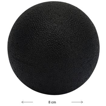 Preview: Punktueller Massage-Ball, 8 cm, schwarz – Faszientrainer für effektive Schmerzlinderung & Tiefenentspannung