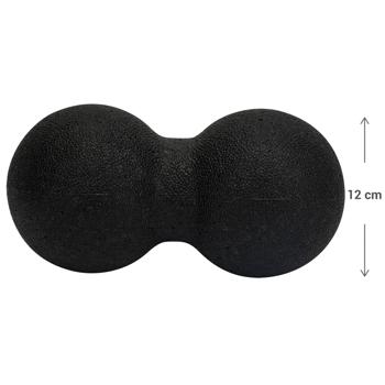 Preview: Faszienmassageball Duo (12 cm, schwarz): Punktuelle Massage für Nacken, Rücken & mehr. Einfache Anwendung für effektive Entspannung
