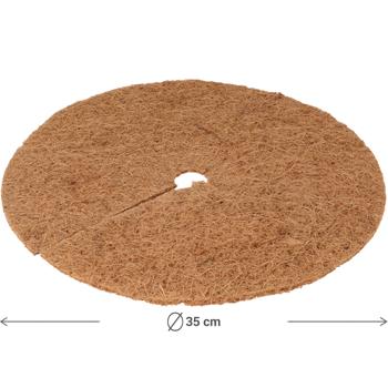 Preview: Effektives 9er-Set Frostschutz Kokosmatten (Ø 35cm) für Topfpflanzen: Optimaler Winterschutz vor Kälte & Frost, Natürlich, atmungsaktiv & wiederverwendbar für gesunde Pflanzen
