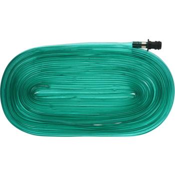 Feiner Sprühschlauch, 15 m, Schlauchregner und Bewässerungsschlauch mit Löchern für die Gartenbewässerung, anschlussfertig, grün