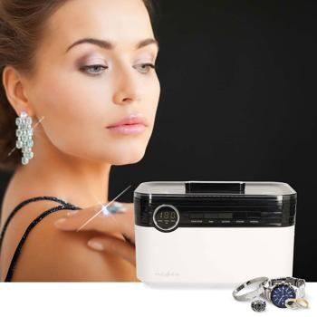 Preview: Professioneller Ultraschallreiniger 1800ml: 43kHz, 3 Reinigungsmodi, weiss-schwarz – leistungsstarkes Ultraschallbad für perfekte Ergebnisse