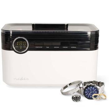 Professioneller Ultraschallreiniger 1800ml: 43kHz, 3 Reinigungsmodi, weiss-schwarz – leistungsstarkes Ultraschallbad für perfekte Ergebnisse