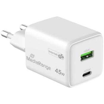 Preview: 3er-Set USB Netzteil Quick Charge, GaN, 1 x USB-C und 1 x USB-A, QC 45 Watt, weiss, für iPhone 16, 15, 14, 13, 12, 11, X, iPad, Samsung Galaxy, Huawei, Pixel