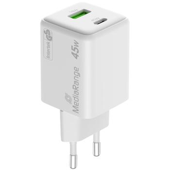 Preview: 3er-Set USB Netzteil Quick Charge, GaN, 1 x USB-C und 1 x USB-A, QC 45 Watt, weiss, für iPhone 16, 15, 14, 13, 12, 11, X, iPad, Samsung Galaxy, Huawei, Pixel