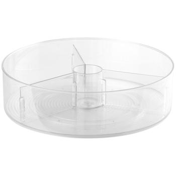 Preview: Praktischer Kühlschrank-Drehteller: Für mehr Ordnung & Übersicht im Kühlschrank, Ø 29 x H 9 cm, Drehplatte Ideal für Gewürze, Dosen, leicht drehbar & platzsparend