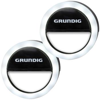 2er-Set Ringleuchte für Smartphones - Perfekt für Vlogs, Selfies & Online-Meetings - 36 LEDs, 3 Helligkeiten, Ø 8,5 cm - Kompakt & mobil