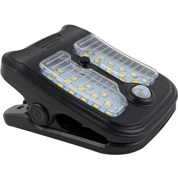 Solar-Klemmleuchte mit Bewegungssensor: 4 Modi, 2 Lichtfarben – Clip Lampe ideal für Balkon, Camping & Gartenzaun