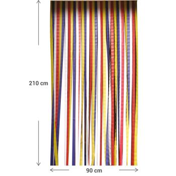 Preview: 2er Set Effektiver Insektenschutz Streifenvorhang, bunt, ca. 210 x 90 cm, Türvorhang zum Fliegenschutz