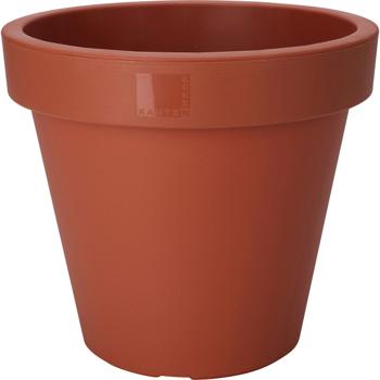 Preview: 6er-Set Blumentopf rund - Terracotta Pflanztopf aus 100% recyceltem Kunststoff - Ø 20 cm - Stapelbar - Für Innen- & Aussenbereich