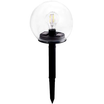 Preview: 2in1 Solar-Kugel-Lampe aus Glas - mit abnehmbarem Erdspiess für Tisch- & Bodenbeleuchtung, IP44 wetterfest, Ø18 cm - für Garten, Balkon, Terrasse