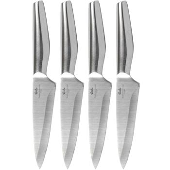 Fissler Universalmesser 4er-Set - 13 cm Allzweckmesser für präzise Schnitte von Fleisch Obst Gemüse Kräutern - Recycelter Edelstahl