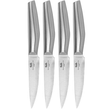 Premium Steakmesser-Set, 4-teilig, 11cm Klinge, Edelstahl, Ergonomisch – Scharfe & langlebige Messer von Fissler für Fleischliebhaber