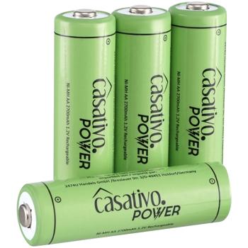 Preview: 4er NiMH AA Akkus 2700 mAh mit Case - Premium Leistung für alle Geräte - bis zu 1000-mal wiederaufladbar - 1.2V Mignon Akkus ohne Memory-Effekt