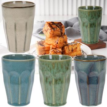 Trendiges Porzellan Becher Set (4 Stück, 330ml) in zarten Pastellfarben - Ideal für Kaffee Variationen & Tee - Stilvoll geniessen