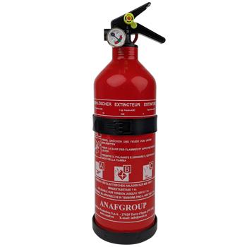 Effektiver kompakter ABC Pulver Feuerlöscher, 1 kg, Brandklassen 5A 34B C, ideal für Küche, Haushalt, Auto, beim Grillen und Camping