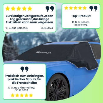 Preview: 2er-Set Autoscheibenabdeckung mit Seitenscheibenschutz - Magnet-Befestigung 270x94cm - Windschutzscheibe, Spiegel, Schloss - Nie wieder Kratzen