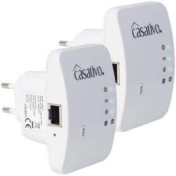 Preview: 2er-Set Mini-WLAN-Repeater mit WPS-Funktion, 300 Mbit/s, LAN-Anschluss & 2,4 GHz, Verstärkt das WLAN-Signal & erweitert die Reichweite