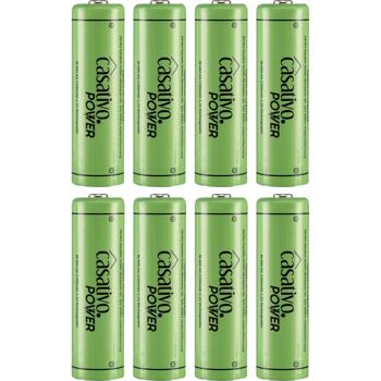 Preview: AA Akkus 2700 mAh im 8er Pack mit Case – Wiederaufladbare Batterien, stark & universell einsetzbar - Lange Lebensdauer