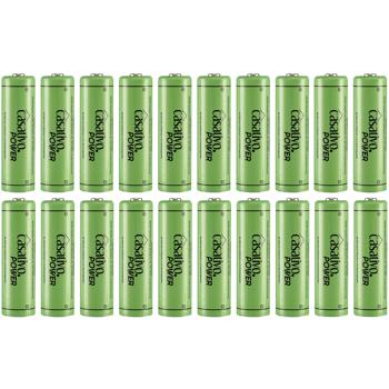 Preview: 20er Pack AA Akkus 2700 mAh mit Case - Wiederaufladbare NiMH Batterien für Kameras Spielzeug Fernbedienungen - 1.2V - bis 1000 Ladezyklen