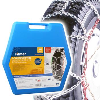 Schneeketten 16mm Super-Gripp 4x4 - Maximale Traktion & Sicherheit für 15-19 Zoll & 215-255mm Reifen - Einfache Montage aus gehärtetem Stahl