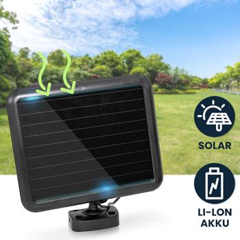 Preview: Leistungsstarker LED Solar-Strahler mit Bewegungsmelder - Mehr Sicherheit für Ihr Zuhause - Helle 600 Lumen Aussenleuchte für Garten & Hof