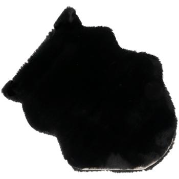 Preview: 2er-Set Grosses Kuschelfell - Kunstfell & Wildlederimitat - Schwarz, 180x60 cm - Weich, flauschig, 800 g/m² Polyester - Teppich, Bettvorleger, Wanddekoration