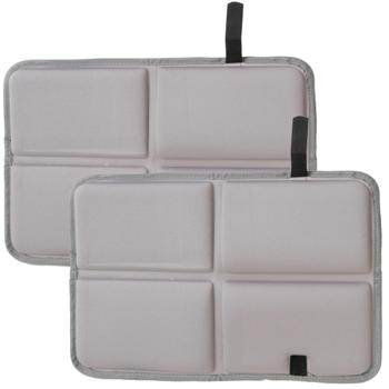 2er-Set Thermositzkissen - Wasserdicht & Faltbar für Stadion, Camping, Wandern - Thermositzunterlage mit Klettverschluss - Grau