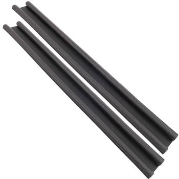 2er-Set Zugluftstopper für Türen - Doppeldichtung gegen Wärmeverlust & Zugluft - 95x4 cm, schwarz - senkt Heizkosten & schnell montiert